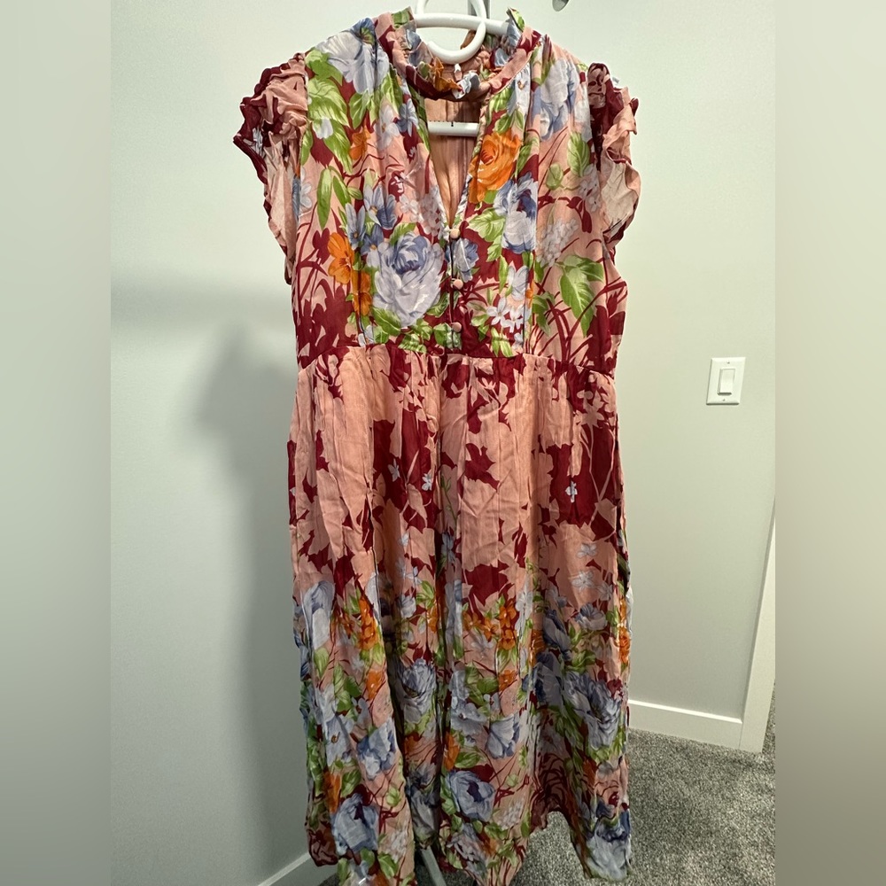 NWT floral maternity dress fully lined ASOS size 10